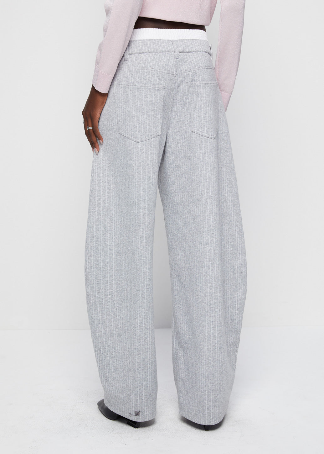 DOUBLE WAIST BARREL PANTS