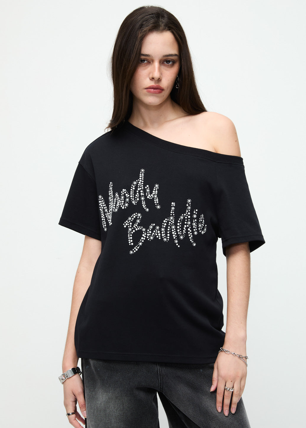 MOODY BADDIE STUDDED TEE