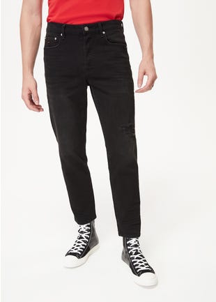 Tapered Black Jeans
