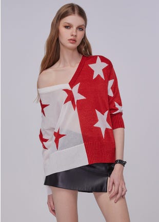 Star Knitted Pullover